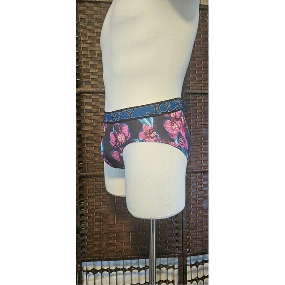 Men's Jockey Underwear, Large, Black & Blue Floral - Picture 2 of 3